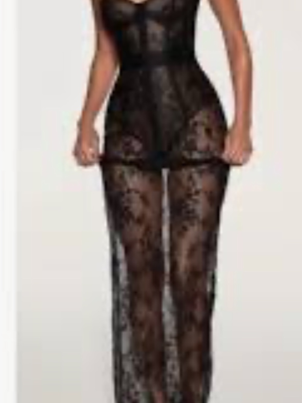 Skims NWT lace strapless corset long dress size medium